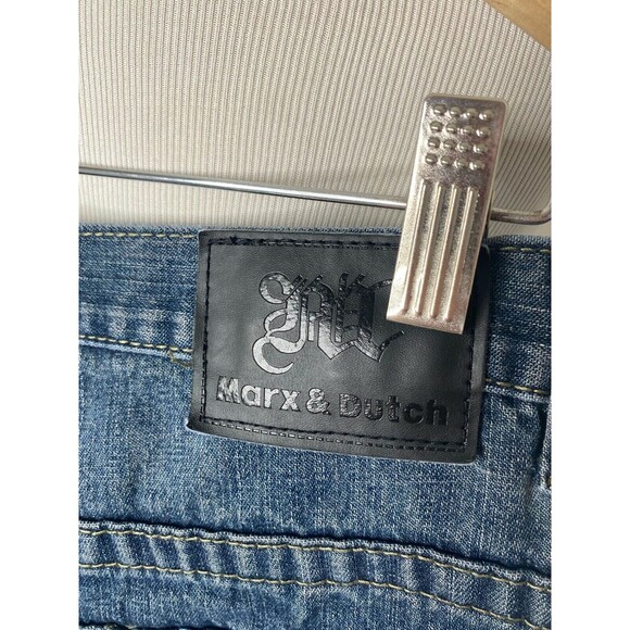 Marx & Dutch Men’s Jean's Blue Denim 5-Pocket Straight Leg Size 34 X 32 - Picture 5 of 9